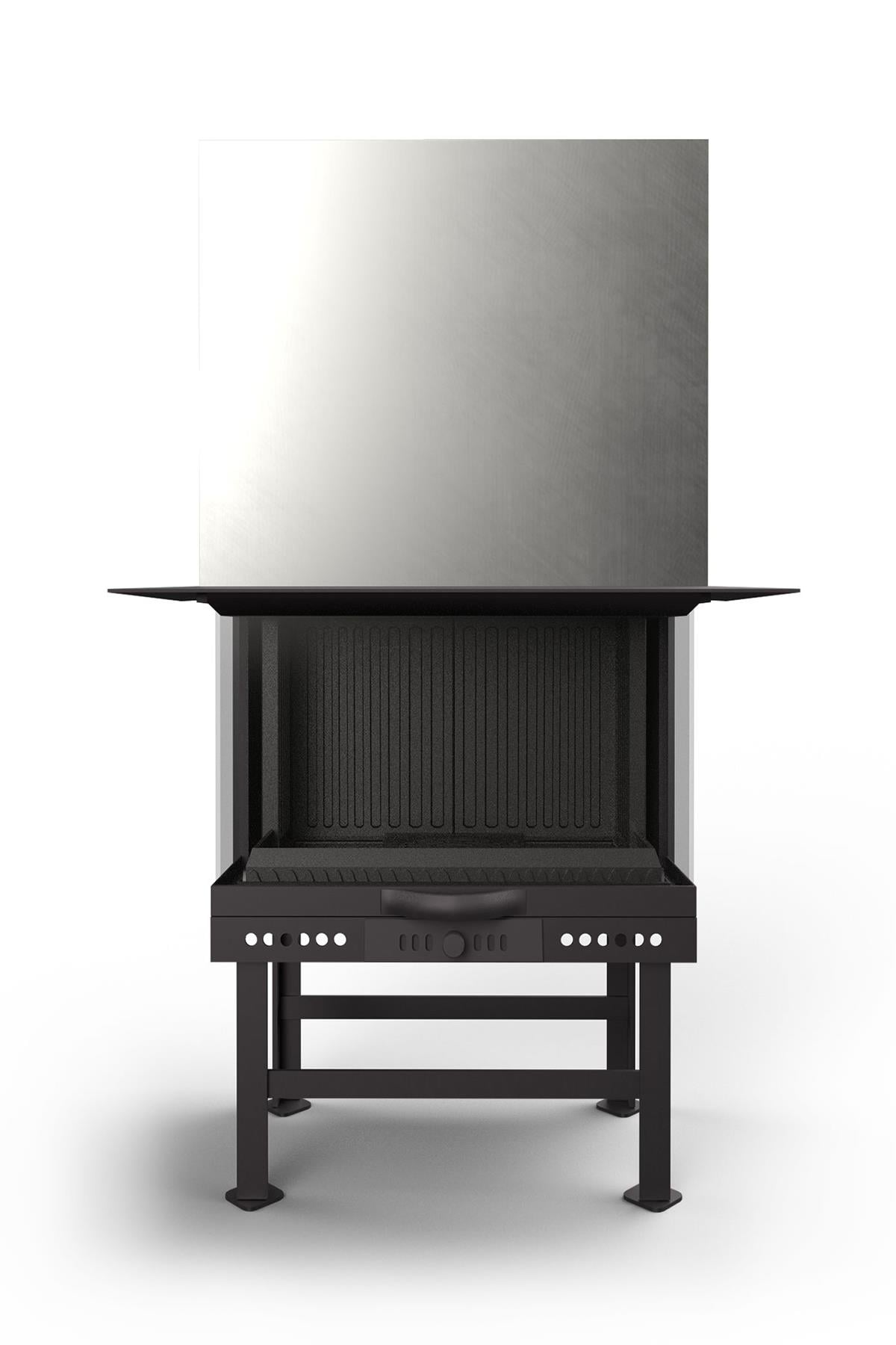 Woodshut U Tipi 3 Açık Asansörlü Odunlu Şömine