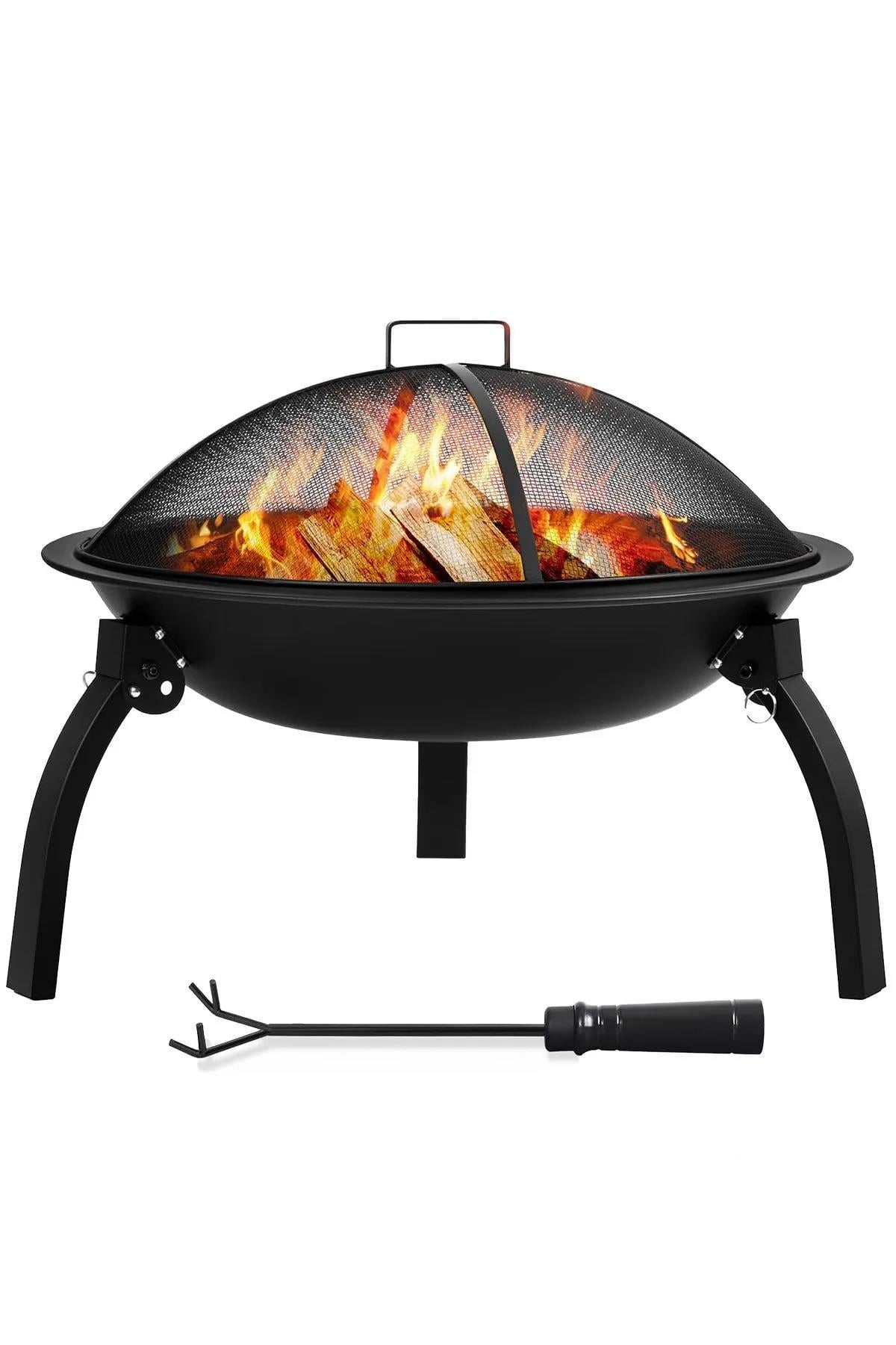 Metal 4 Parça İthal Katlanabilir ve Taşınabilir Ateş Çukuru