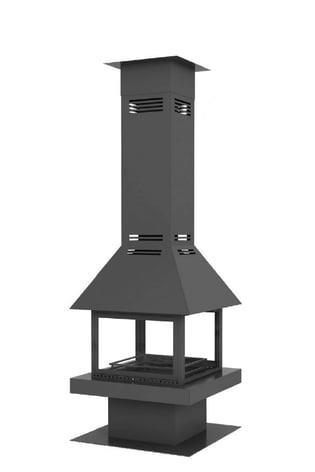 Woodshut Kare Model Orta Odunlu Şömine