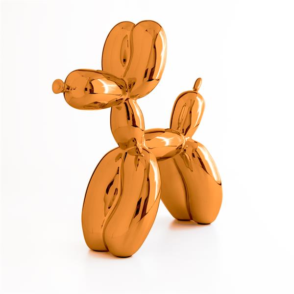 Jeff Koons-Balloon Dog L Orange Gold (After)