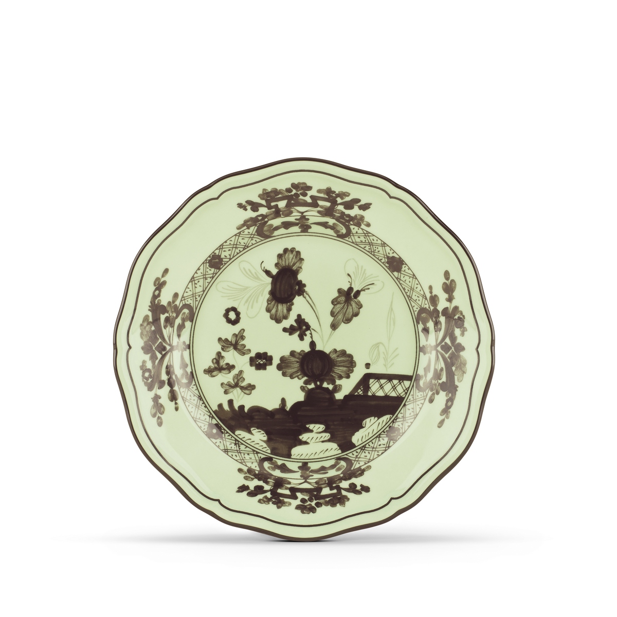 Assiette Plate Richard Ginori Oriente Italiano - Porcelaine, 24 Cm, Motif Floral Pourpre