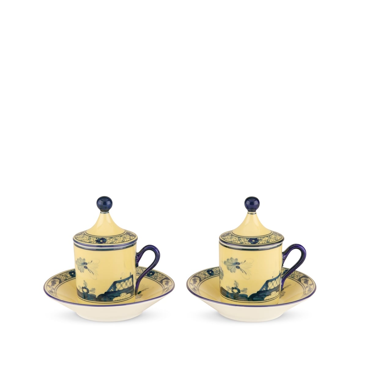 Ginori 1735 - Oriente Italiano Citrino 2'Li Kahve Fincanı Set