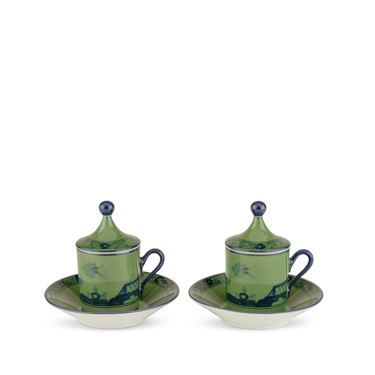 （6セット）Richard ginori Ginori 1735 - Oriente Italiano Malachite 2'Li Kahve Fincanı Set