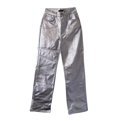 Trendyolmilla Metalik Lila Pantolon - 36