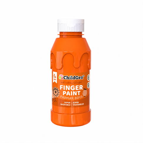 ChildGen Play Dough Süper Yıkanabilir Parmak Boya Süper Yıkanabilir Parmak Boya 350 ml Turuncu