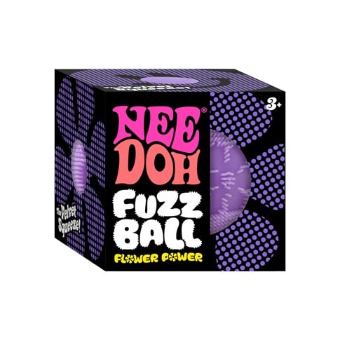 NeeDoh Fuzz Ball Flower Power Dokulu Squishy Oyuncak Mor