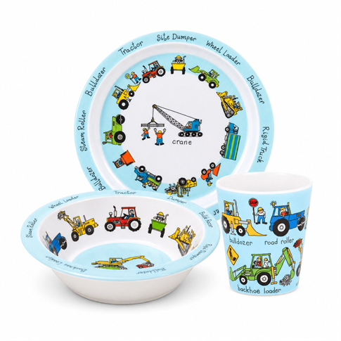 Tyrrell Katz Melamin Mama Tabağı, Kasesi ve Alıştırma Bardağı Trucks