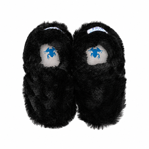 Hopfrög Furry Furry Barefoot Patik Siyah Kürk
