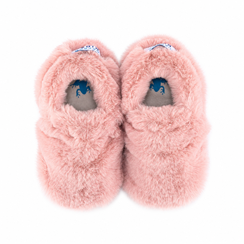 HopfrögFurry Furry Barefoot Patik Pembe Kürk