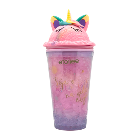 Etoilee Iced Unicorn Pembe Simli Pipetli Suluk