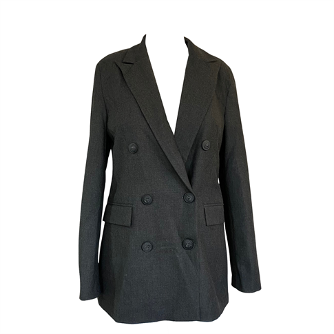 Pieces of Melon Füme Kruvaze Dokuma Blazer Ceket - 36