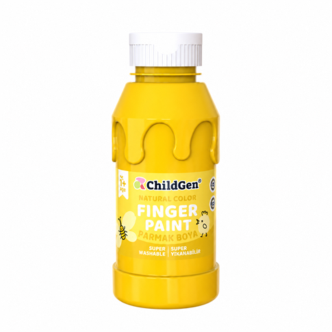 ChildGen Play Dough Süper Yıkanabilir Parmak Boya Süper Yıkanabilir Parmak Boya 350 ml Sarı