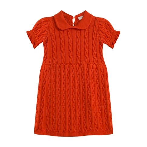 Everé Kids Ruby Blaze Narçiçeği Kısa Kollu Triko Elbise