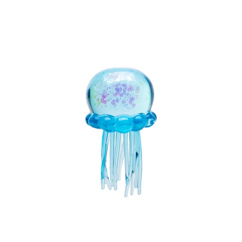 NeeDoh Jelly Squish Stres Topu | Simli Denizanası Squishy Oyuncak Mavi