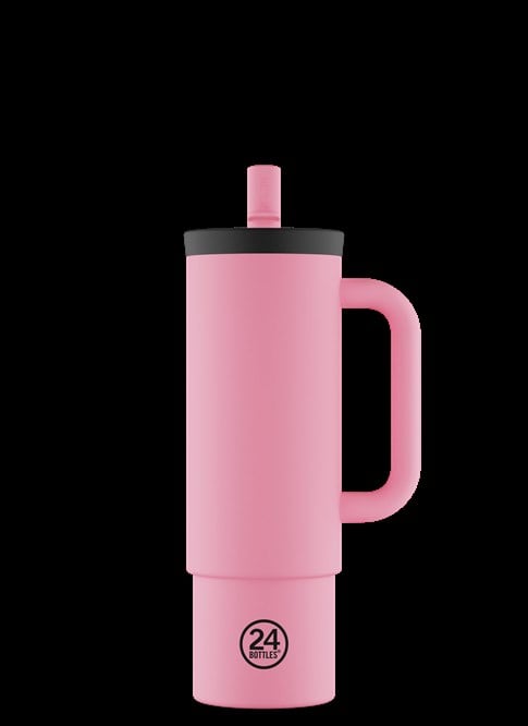 Straw Cup Flamingo Pipetli Paslanmaz Çelik Termos 800 Ml