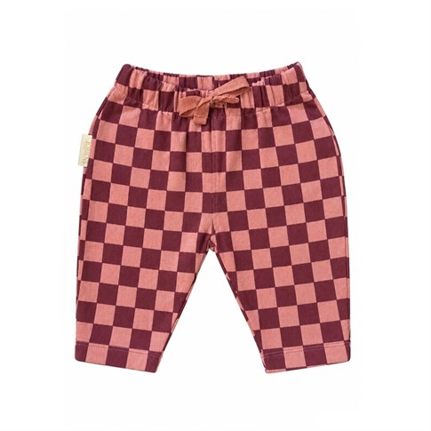 Joriens Little Damalı Bordo Pantolon