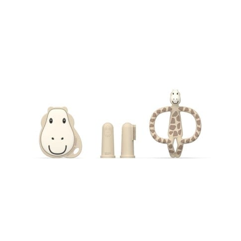 Matchstick Monkey İlk Dişlerim Silikon Diş Kaşıyıcı Başlangıç Seti Giraffe
