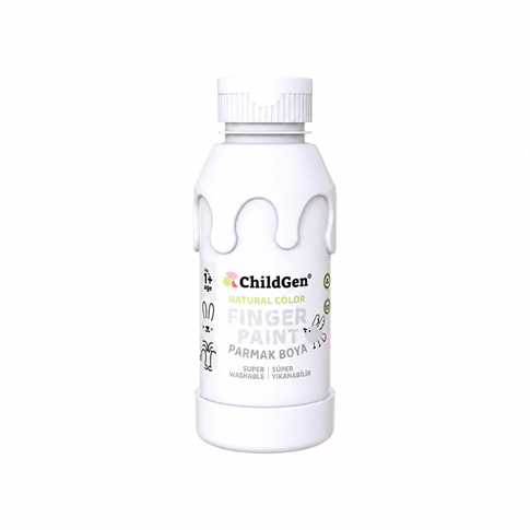 ChildGen Play Dough Süper Yıkanabilir Parmak Boya Süper Yıkanabilir Parmak Boya 350 ml Beyaz