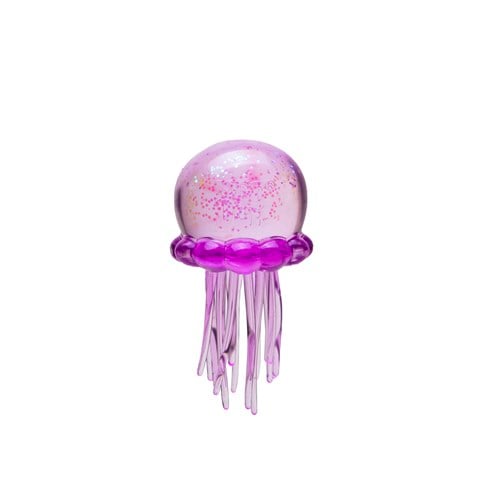 NeeDoh Jelly Squish Stres Topu | Simli Denizanası Squishy Oyuncak Mor
