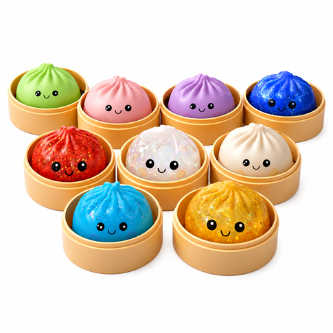 Schylling Squishy Rainbow Mystery Bun Dumpling Sürpriz Kutu