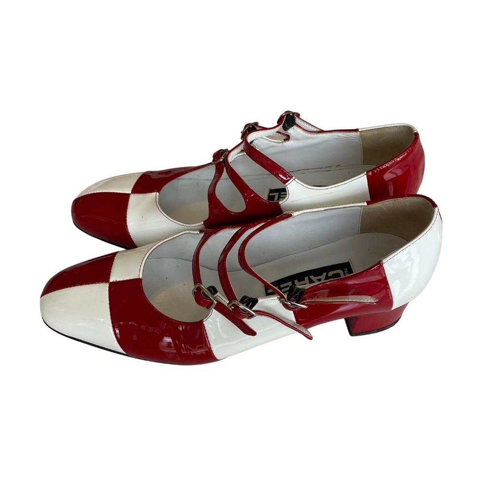 CAREL PARIS Kina メリージェーン　チャンキーヒール　38 Carel Paris Kina Patent-Leather Mary Jane Damalı Hafif Topuklu