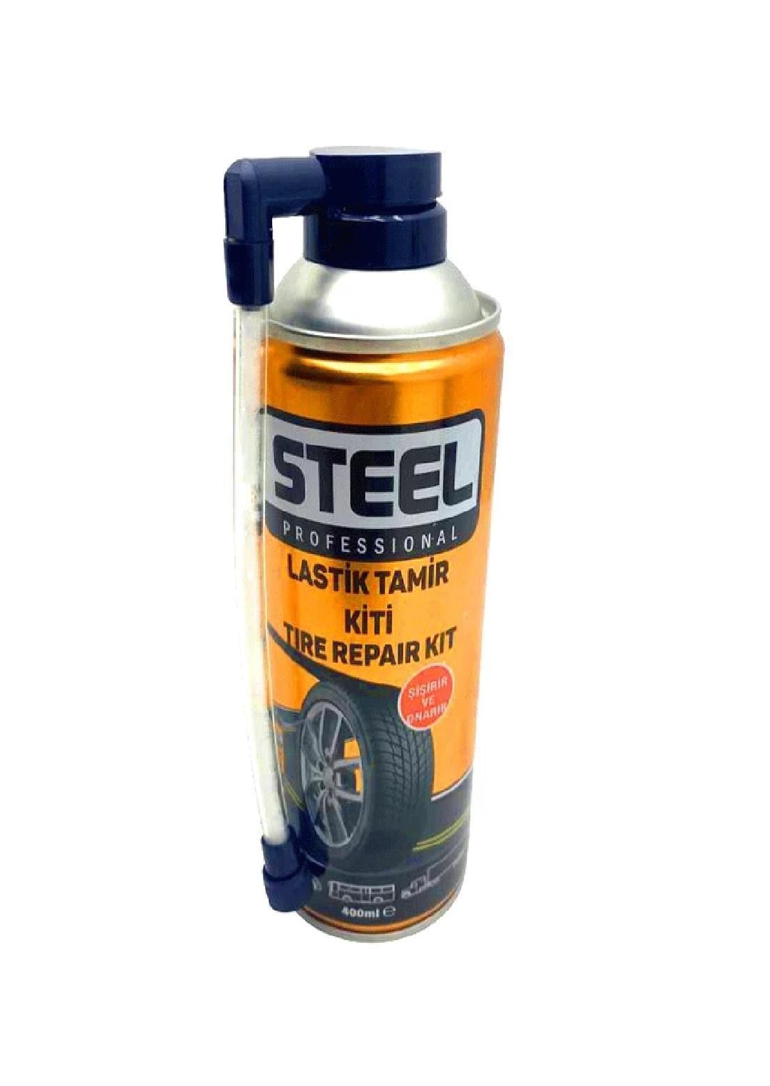 ARAÇ BAKIM VE TEMİZLİK ÜRÜNLERİAKFİX003.01.0354Steel Lastik Tamir Kiti 400ml CK-0031 0031Steel Lastik Tamir Kiti 400ml CK-0031 0031