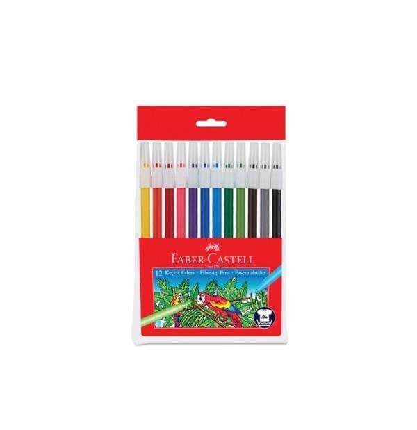 KEÇELİ KALEMFABER CASTELL004.02.0266FABER CASTELL KEÇELİ KALEM 12 RENK YIKANABİLİRFABER CASTELL KEÇELİ KALEM 12 RENK YIKANABİLİR