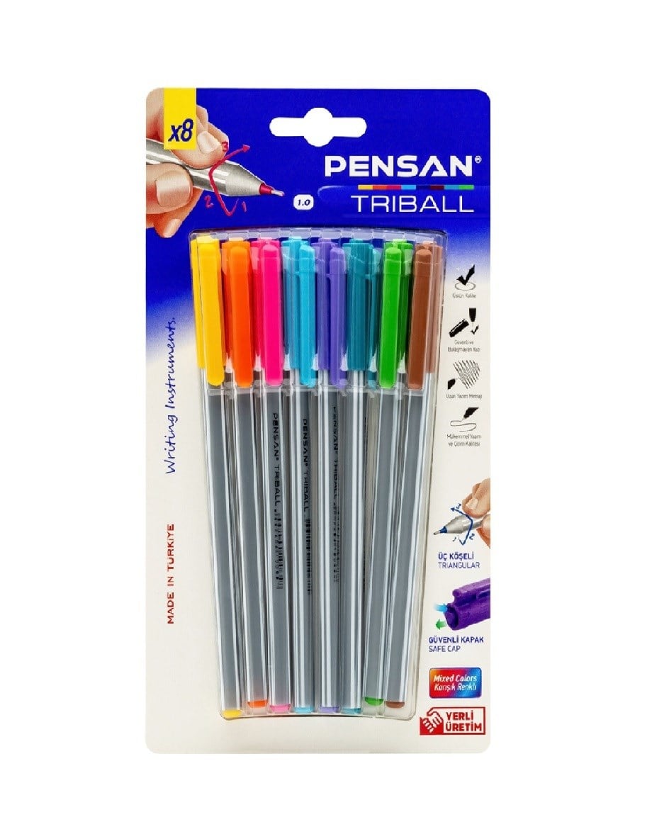 OFİS & KIRTASİYE GEREÇLERİPENSAN004.05.0043Pensan Tükenmez Kalem Triball RenkliPensan Tükenmez Kalem Triball Renkli