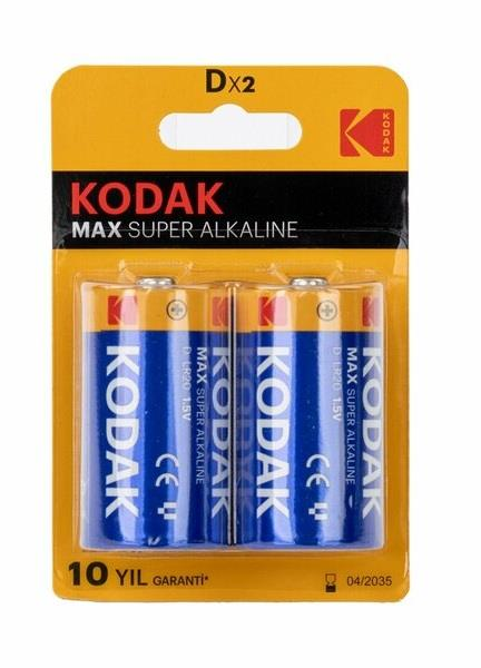 PİLLERKODAK007.02.0588KODAK PİL BÜYÜK ALKALİN MAX SÜPER 2 Lİ CAT 30952843-ST1 2841 2846KODAK PİL BÜYÜK ALKALİN MAX SÜPER 2 Lİ CAT 30952843-ST1 2841 2846