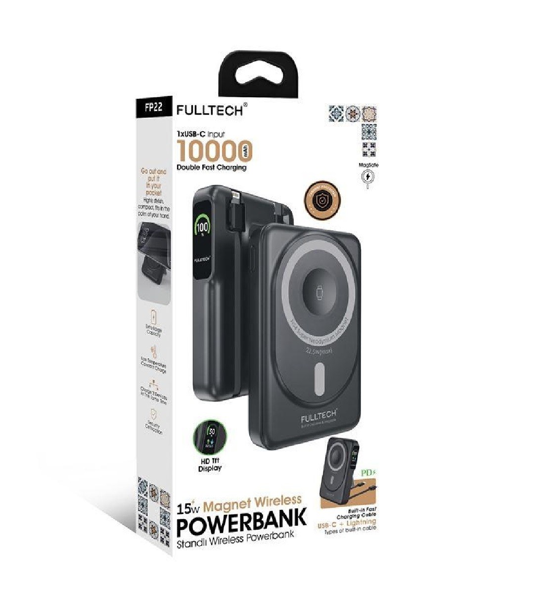 ELEKTRONİKFulltech007.03.0355fulltech 10000 mah 15 w kablosuz powerbank fulltech 10000 mah 15 w kablosuz powerbank 