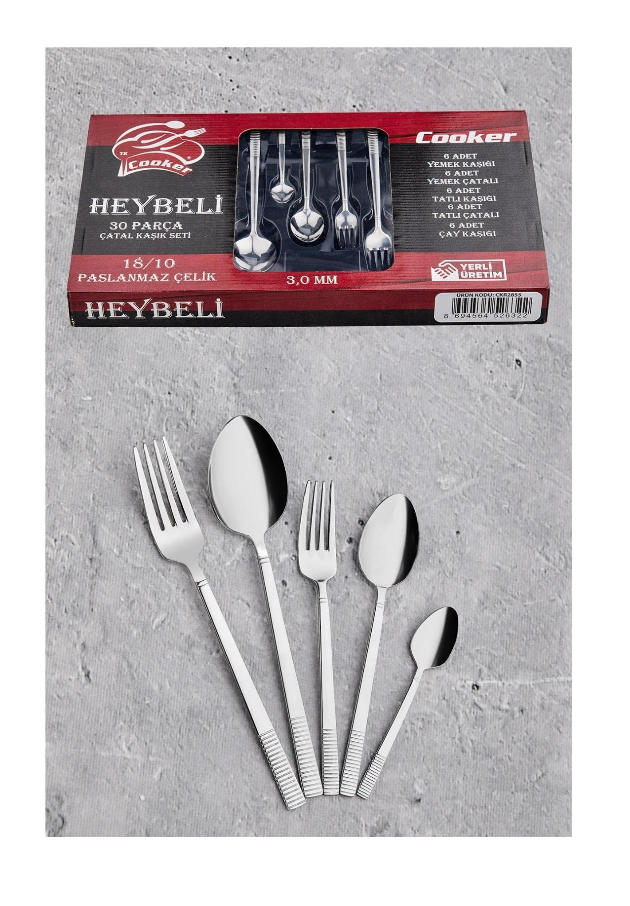 ÇATAL & KAŞIK & BIÇAKCOOKER009.01.0647COOKER 2855 HEYBEL 30 PARÇA ÇKB TAKIMICOOKER 2855 HEYBEL 30 PARÇA ÇKB TAKIMI