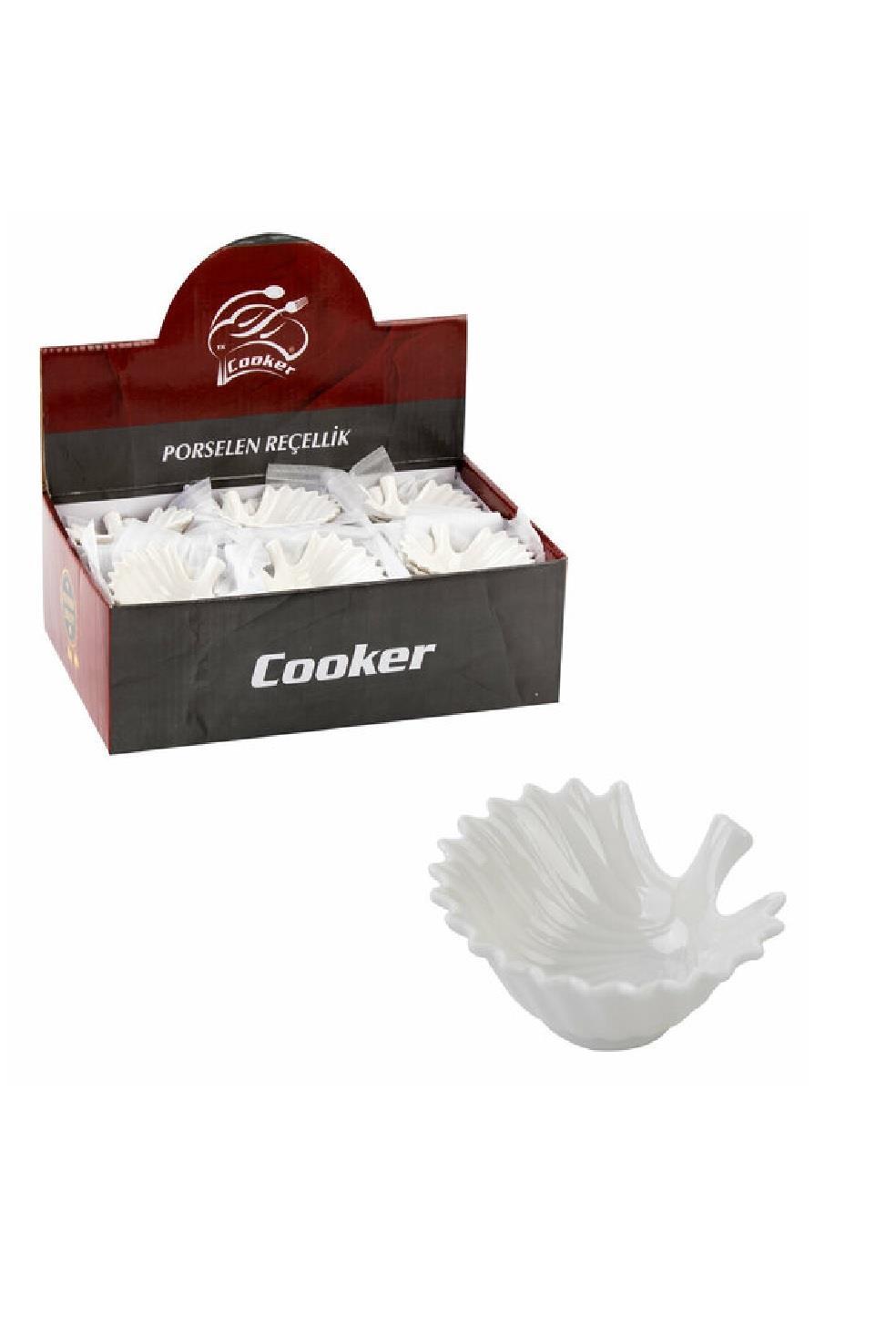 SUNUM & ÇEREZLİK TABAKLARICOOKER009.01.1449Cooker Reçellik Porselen Yaprak CKR3623Cooker Reçellik Porselen Yaprak CKR3623