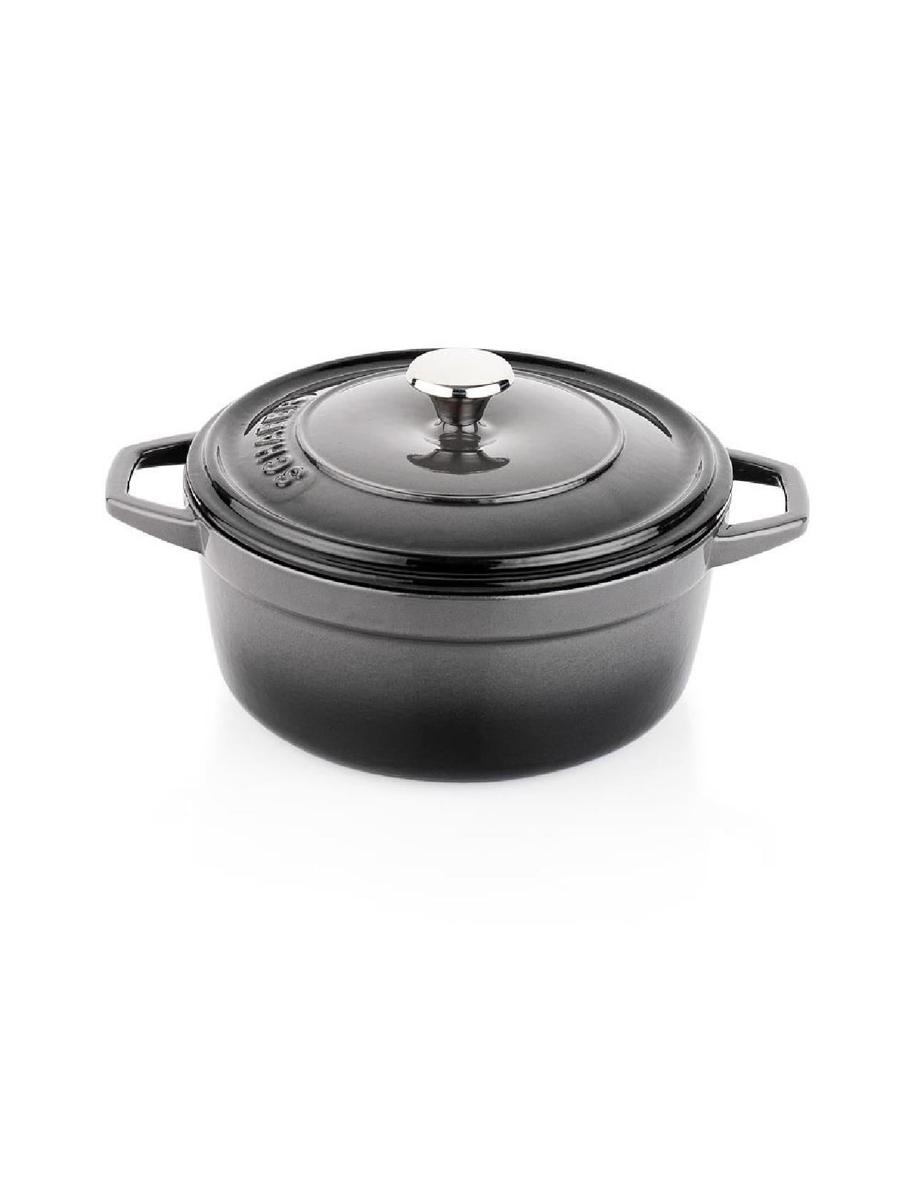 SCHAFER009.01.1259Schafer Guss Chef Döküm Derin Tencere 20Cm-2 Parça-GriSchafer Guss Chef Döküm Derin Tencere 20Cm-2 Parça-Gri
