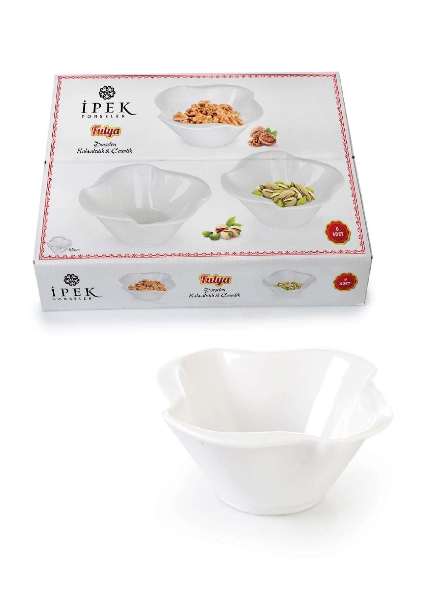 SUNUM & ÇEREZLİK TABAKLARIAROW009.01.0660İPEK FULYA 6LI PORSELEN KASE CB-A714İPEK FULYA 6LI PORSELEN KASE CB-A714