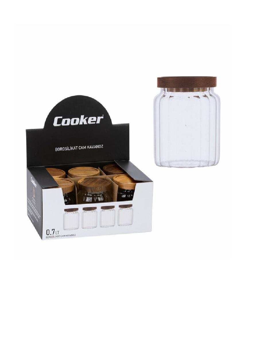 MUTFAK GEREÇLERİCOOKER009.01.1651Cooker Borosilikat Cam Kavanoz 0.7 lt CKR-3824Cooker Borosilikat Cam Kavanoz 0.7 lt CKR-3824
