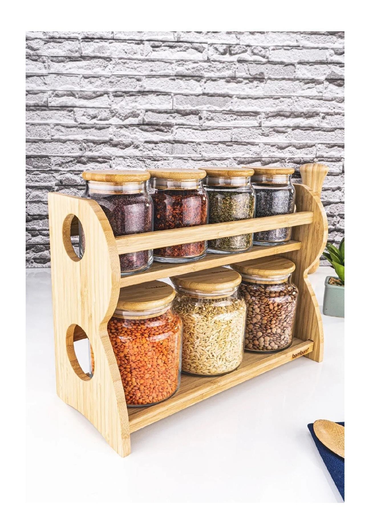 BAHARAT TAKIMLARIBAMBUM009.03.0291BAMBUM TİER 8 PARÇA 2 KATLI STANDLI BAHARAT SETİBAMBUM TİER 8 PARÇA 2 KATLI STANDLI BAHARAT SETİ
