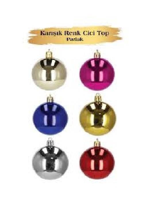 DEKORATİF ÜRÜNLERMUHTELİF009.04.0156Yılbaşı Top Süs 8 cm 6 Parça Parlak MixYılbaşı Top Süs 8 cm 6 Parça Parlak Mix