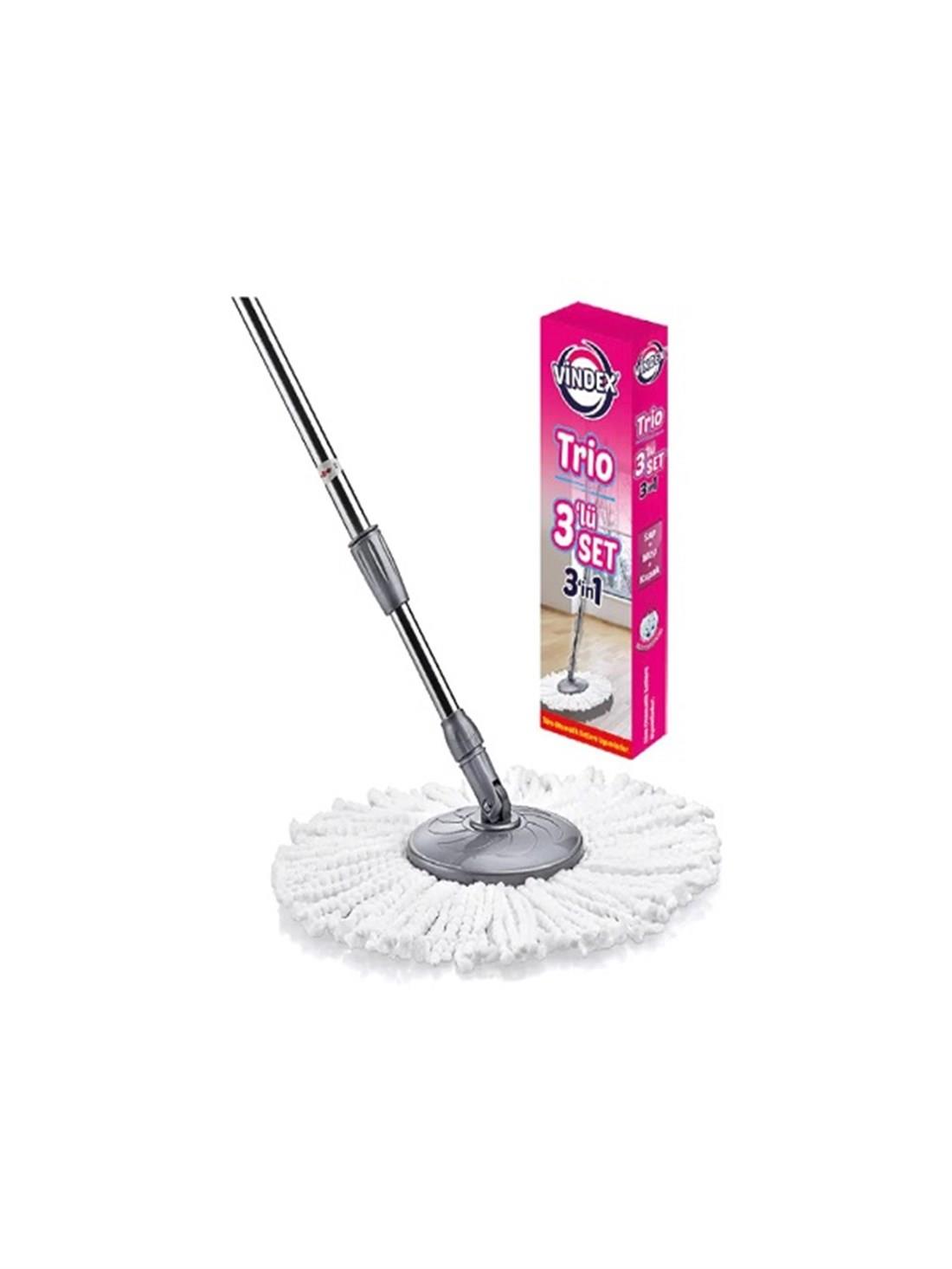 TEMİZLİK SETLERİVİNDEX009.06.0334VİNDEX TRİO 3 LÜ SET (SAP+BAŞLIK+MOP)VİNDEX TRİO 3 LÜ SET (SAP+BAŞLIK+MOP)