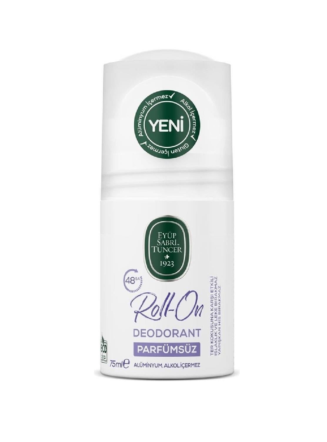 VÜCUT BAKIMEYÜP SABRİ TUNCER009.06.1140Eyüp Sabri Tuncer Roll On Deodorant - Parfümsüz 75 mlEyüp Sabri Tuncer Roll On Deodorant - Parfümsüz 75 ml