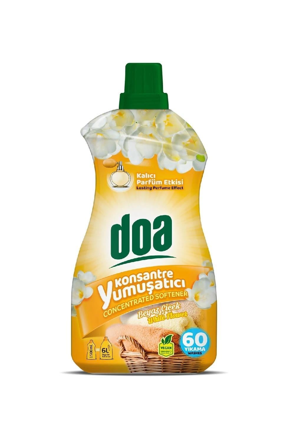 YUMUŞATICILARDOA009.06.1056DOA Konsantre Yumşatıcı Beyaz Çiçek 1500 mlDOA Konsantre Yumşatıcı Beyaz Çiçek 1500 ml