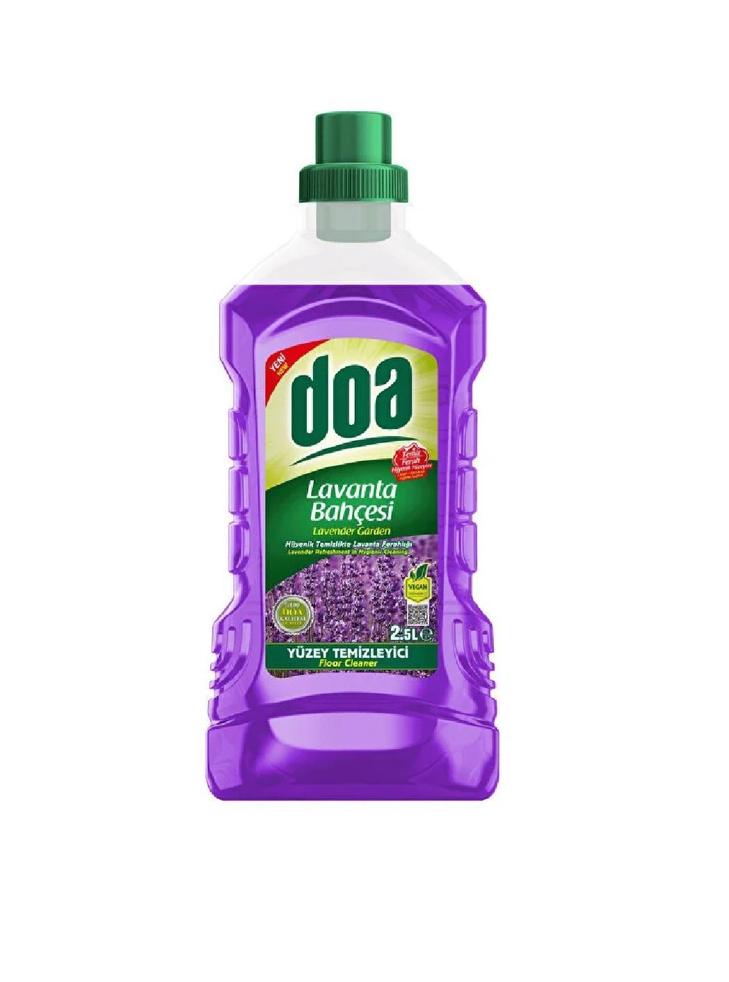 YÜZEY TEMİZLİĞİDOA009.06.1064DOA Yüzey Temizleyici Lavanta Bahçesi 2500 mlDOA Yüzey Temizleyici Lavanta Bahçesi 2500 ml