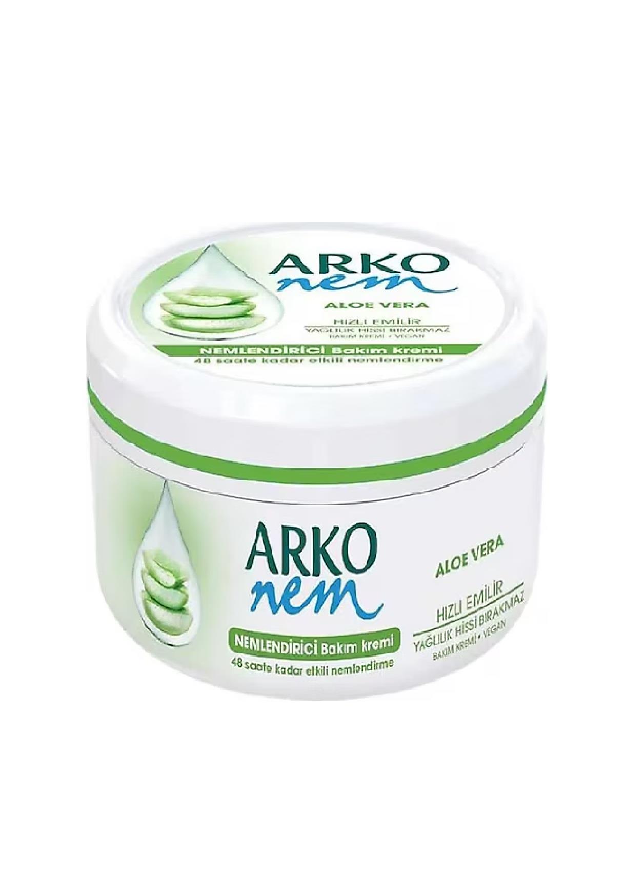 KİŞİSEL BAKIMARKO009.06.0927Arko Nem aloe vera krem 300ml Arko Nem aloe vera krem 300ml 