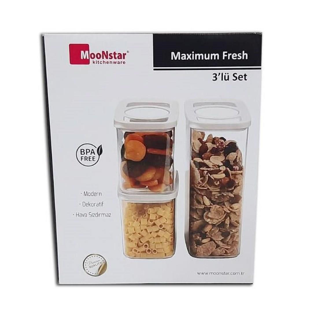 SAKLAMA KAPLARIMOTEK009.07.0031MOONSTAR MAXIMUM FRESH SET SAKLAMA KABI 3'LÜ  (1,1 LT+1,1 LT+2,25 LT) MAX-SET 2MOONSTAR MAXIMUM FRESH SET SAKLAMA KABI 3'LÜ  (1,1 LT+1,1 LT+2,25 LT) MAX-SET 2