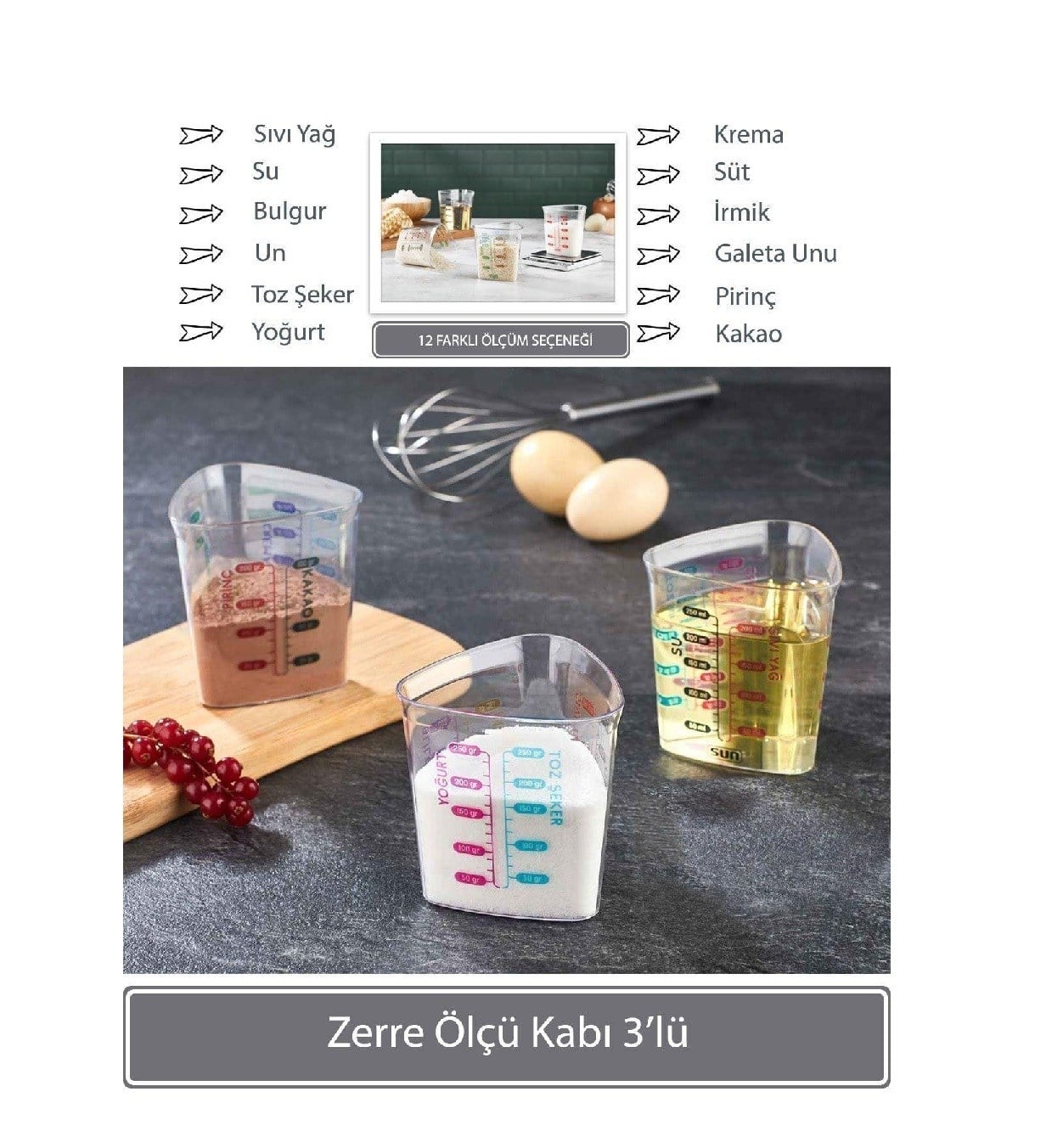 MUTFAK EV GEREÇLERİSUNPLAST009.08.0095Sunplast Gram Ölçü Kabı SC-389Sunplast Gram Ölçü Kabı SC-389