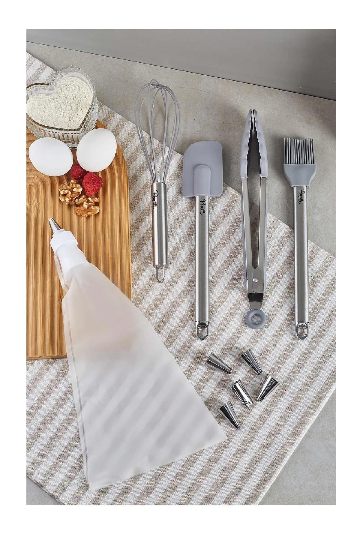 PRATİK EV GEREÇLERİPEROTTİ009.21.0060Perotti 15966 Pasta Seti 10 Parça Cake GreyPerotti 15966 Pasta Seti 10 Parça Cake Grey