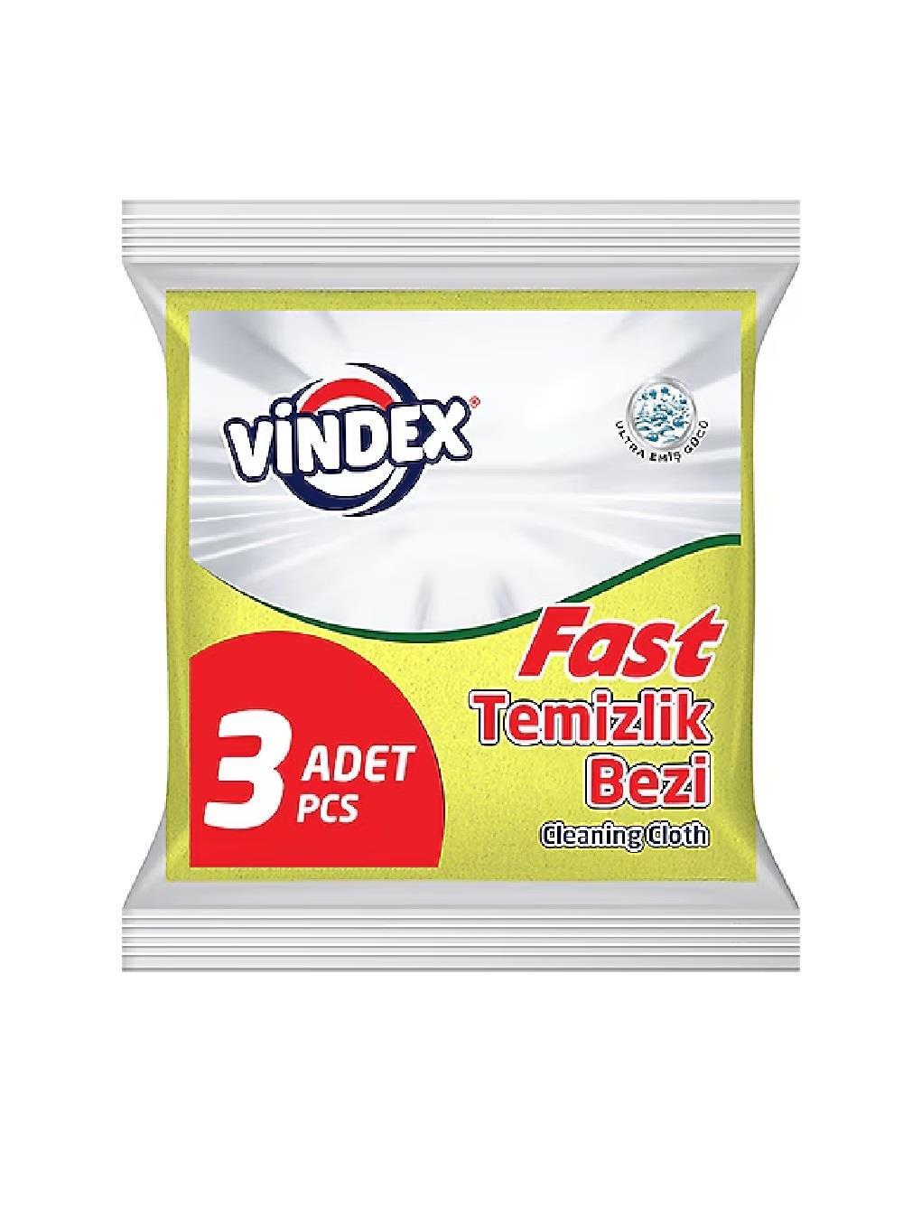 TEMİZLİK BEZLERİVİNDEX009.34.0016VİNDEX FAST MİKROFİBER BEZ 3LÜ 1010308VİNDEX FAST MİKROFİBER BEZ 3LÜ 1010308
