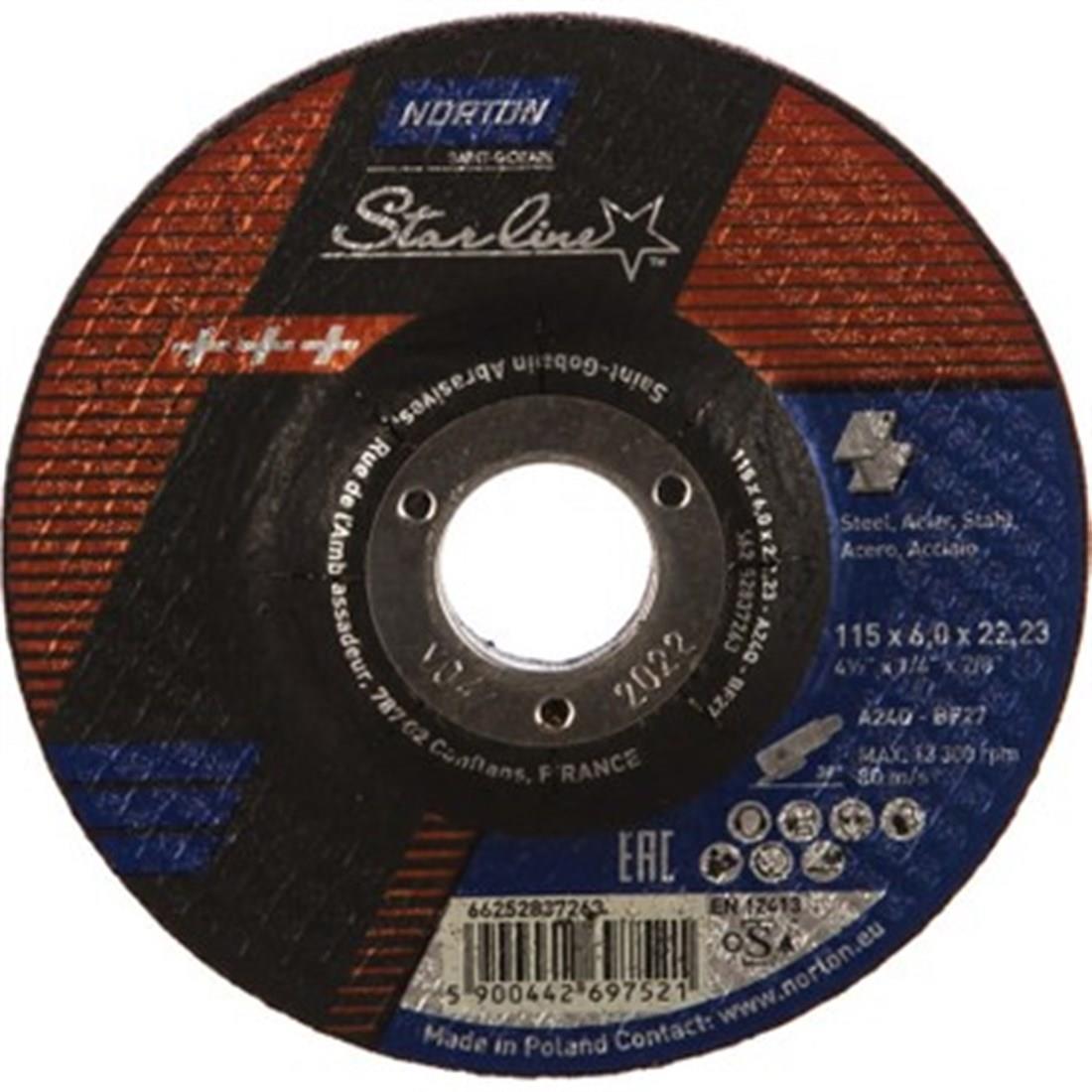 AŞINDIRICI ÜRÜNLERNORTON012.02.0550NORTON STARLİNE KESME TAŞI 115*2,5*22NORTON STARLİNE KESME TAŞI 115*2,5*22