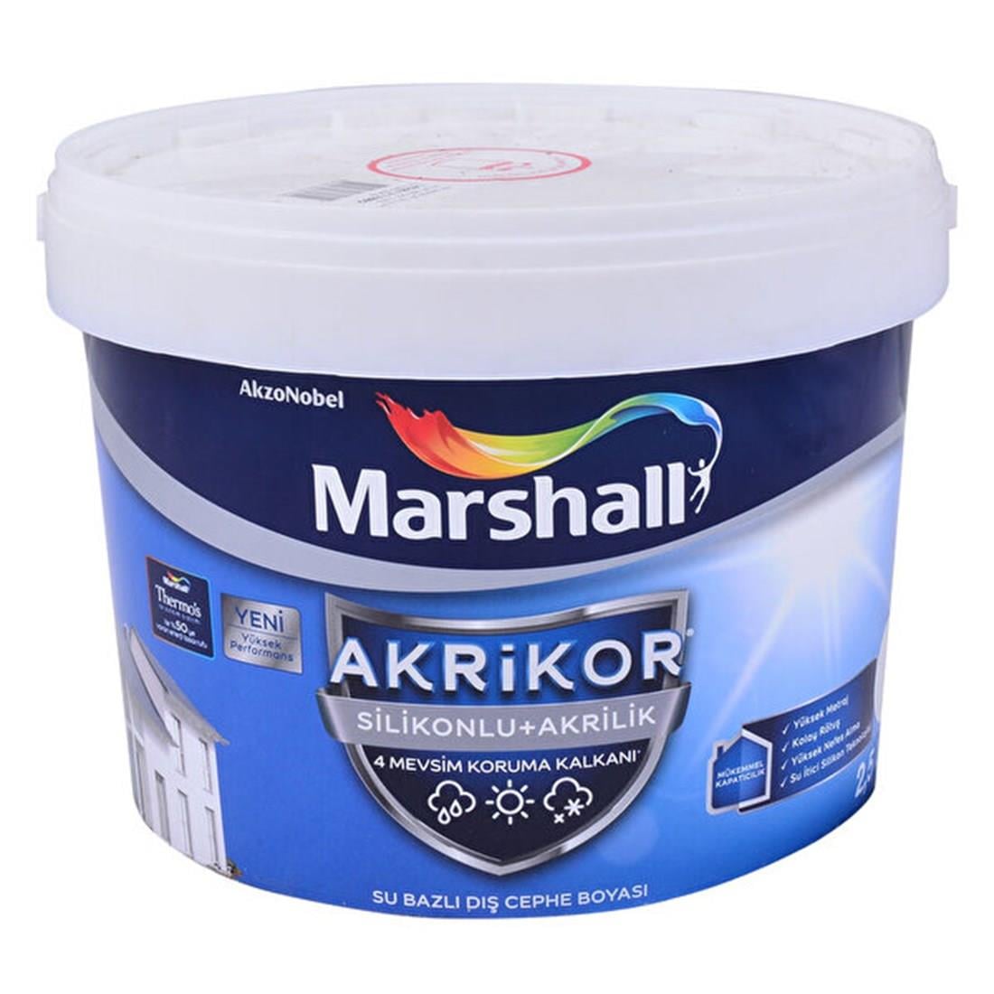 DIŞ CEPHE BOYALARIMarshall013.02.0053AKRİKOR SİLİKONLU AKRİLİK BC BAZ DIŞ CEPHE BOYASI 15 LTAKRİKOR SİLİKONLU AKRİLİK BC BAZ DIŞ CEPHE BOYASI 15 LT