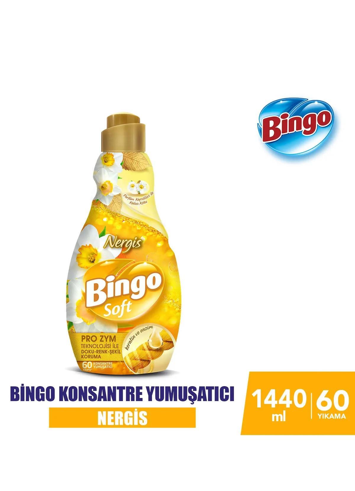 YUMUŞATICILARBİNGO019.06.0030Bingo Soft Konsantre Yumuşatıcı 1440 Ml NergisBingo Soft Konsantre Yumuşatıcı 1440 Ml Nergis