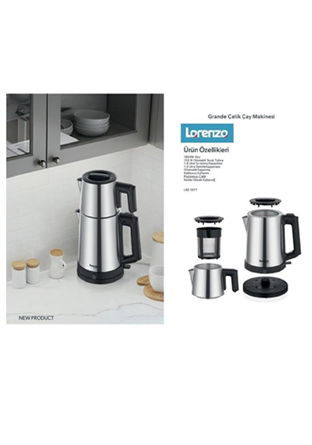 ÇAYCILAR VE KETTLELORENZO009.02.0334Lorenzo GRANDE ÇELİK ÇAY MAKİNESİ İNOXLorenzo GRANDE ÇELİK ÇAY MAKİNESİ İNOX